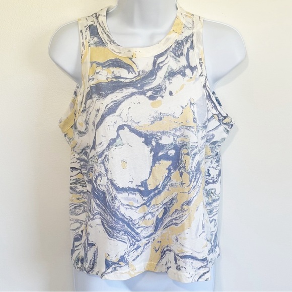 NWT RAILS The Racer Tank Blue Marble Cotton Size Medium - Picture 1 of 9